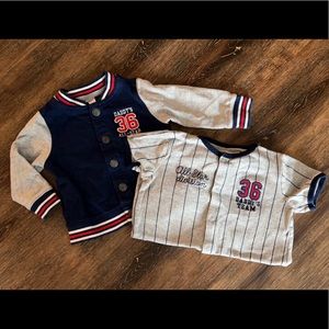 Toddler Boy’s Sporty Romper and Matching Jacket Set